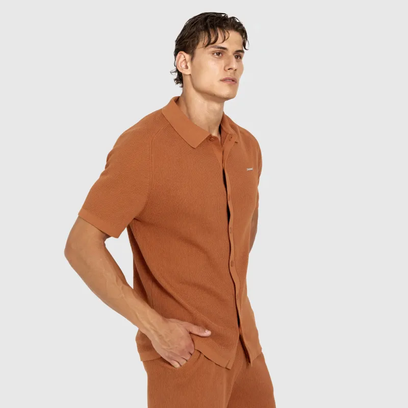 Cămașă tricotată bărbați Iron Aesthetics Vibe, rusty-4