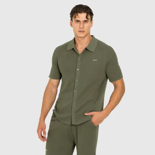Cămașă tricotată bărbați Iron Aesthetics Vibe, verde