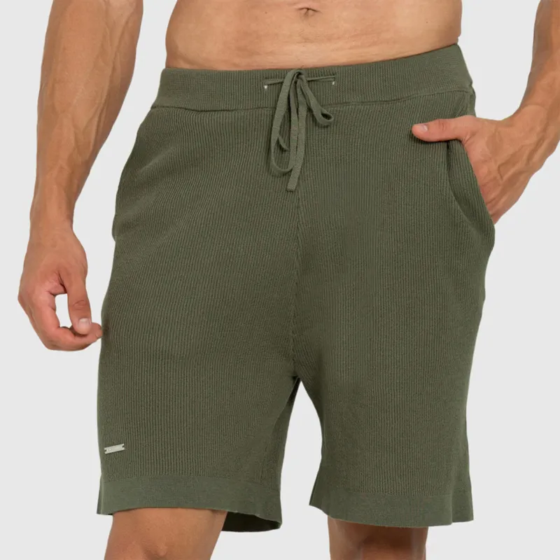 Șorturi tricotate bărbați Iron Aesthetics Vibe, verzi-3
