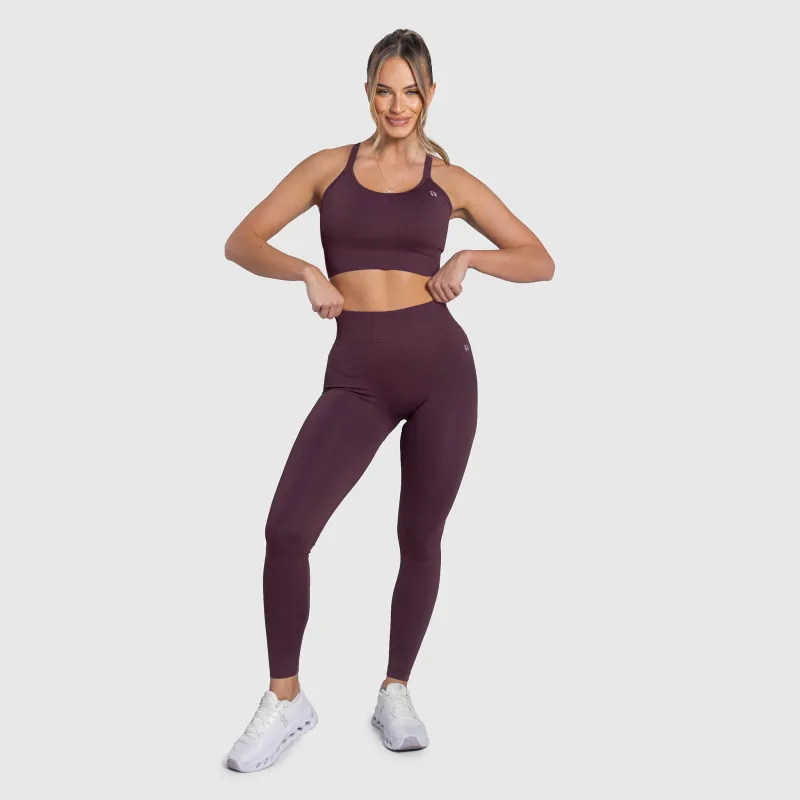 Bustieră sport damă Iron Aesthetics Ultimate, plum-4