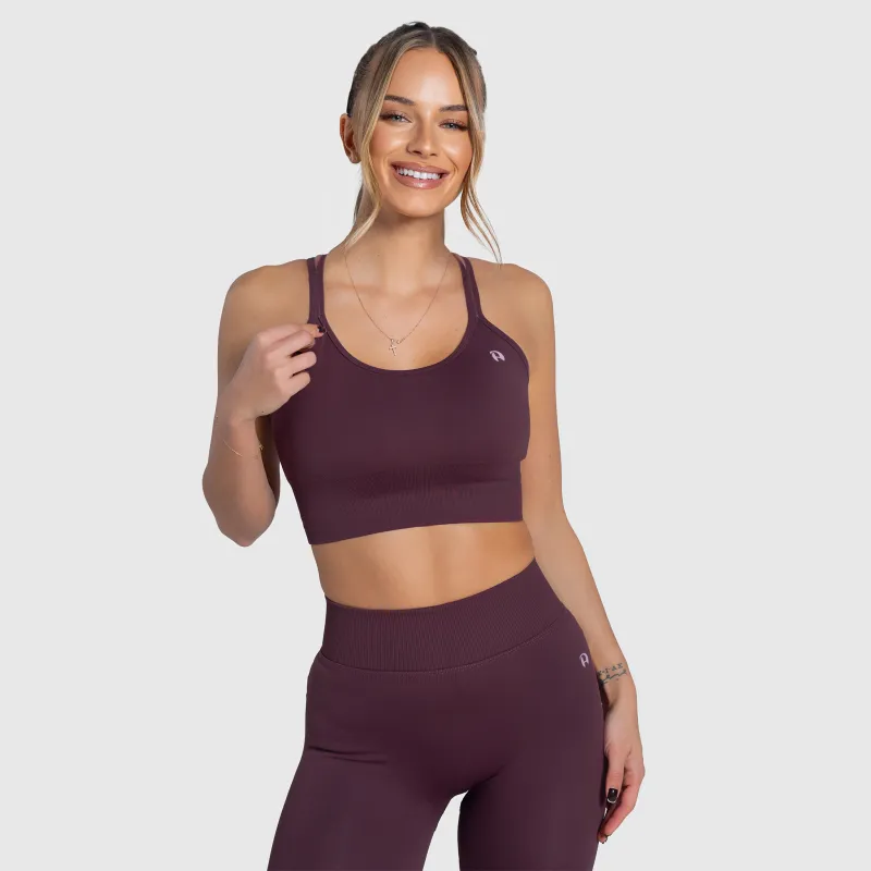 Bustieră sport damă Iron Aesthetics Ultimate, plum-6
