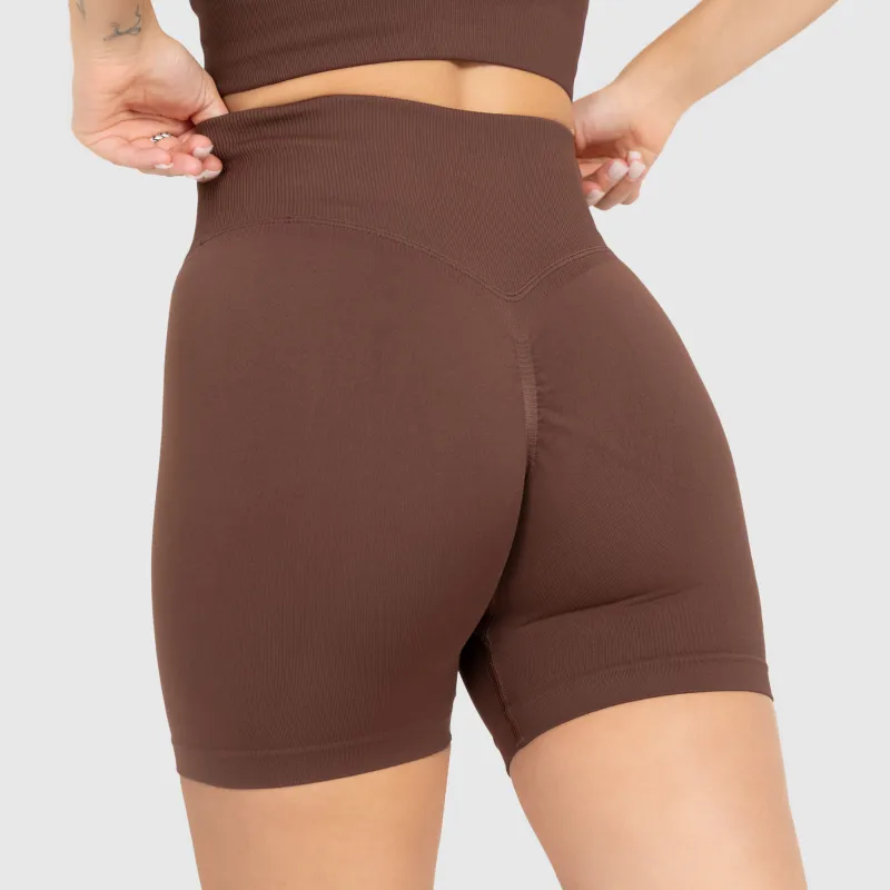 Pantaloni scurți de damă sport Iron Aesthetics Ultimate, maro-5