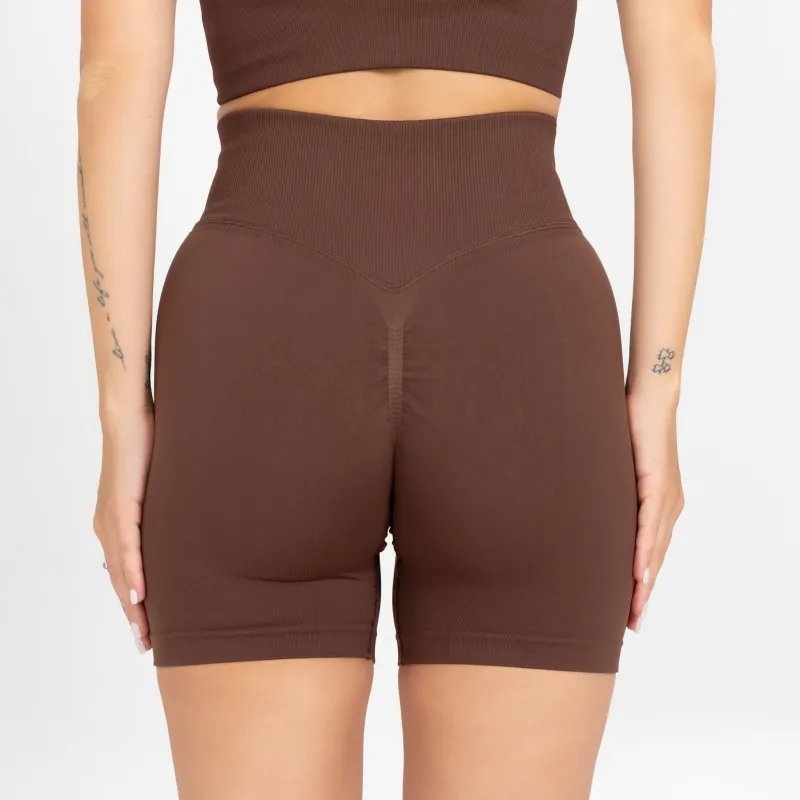 Pantaloni scurți de damă sport Iron Aesthetics Ultimate, maro-4