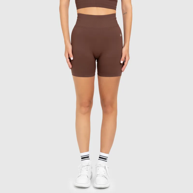 Pantaloni scurți de damă sport Iron Aesthetics Ultimate, maro-6