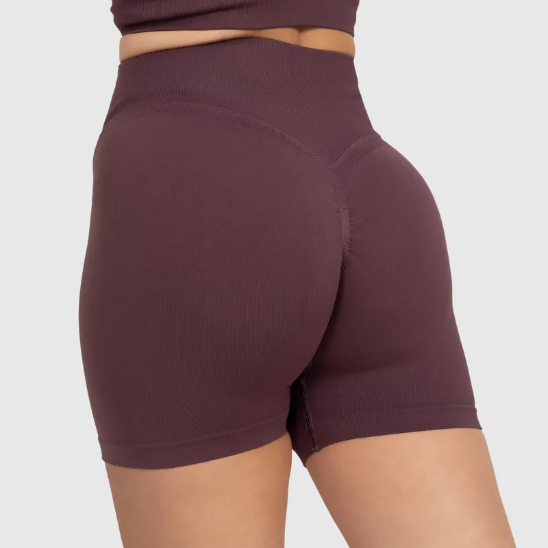 Pantaloni scurți de damă sport Iron Aesthetics Ultimate, plum-6