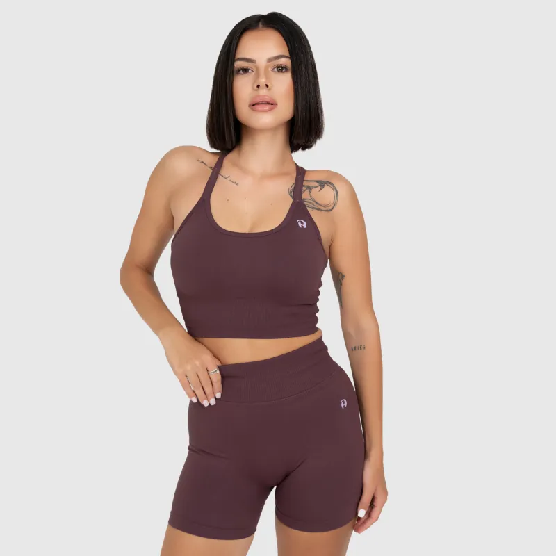 Set sport damă Iron Aesthetics Ultimate short, plum-5