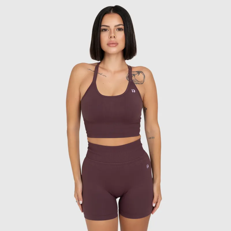 Set sport damă Iron Aesthetics Ultimate short, plum-6