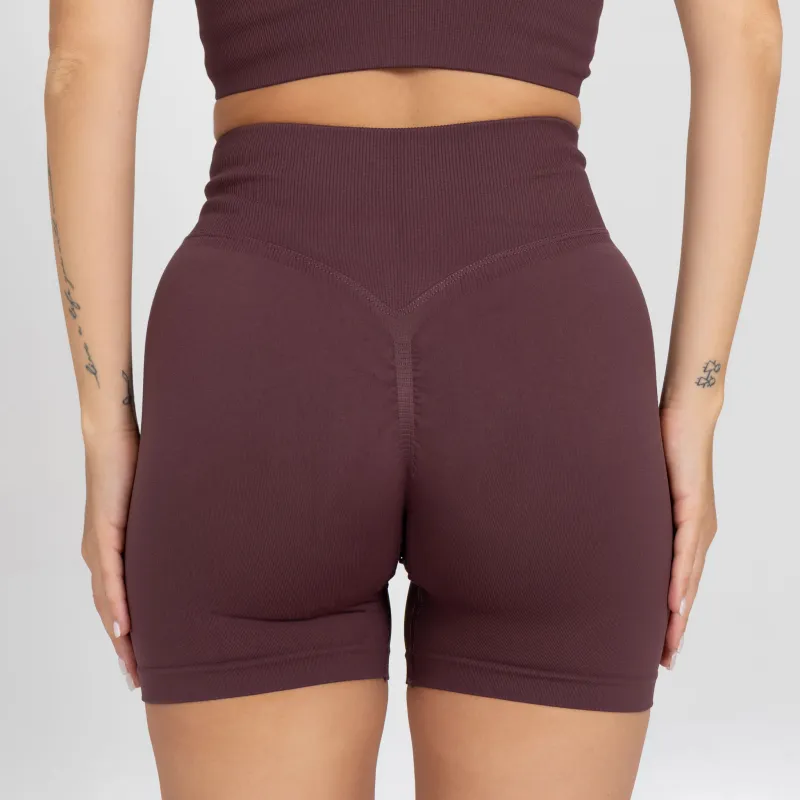 Set sport damă Iron Aesthetics Ultimate short, plum-12