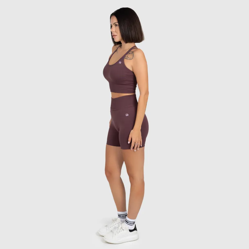 Set sport damă Iron Aesthetics Ultimate short, plum-15