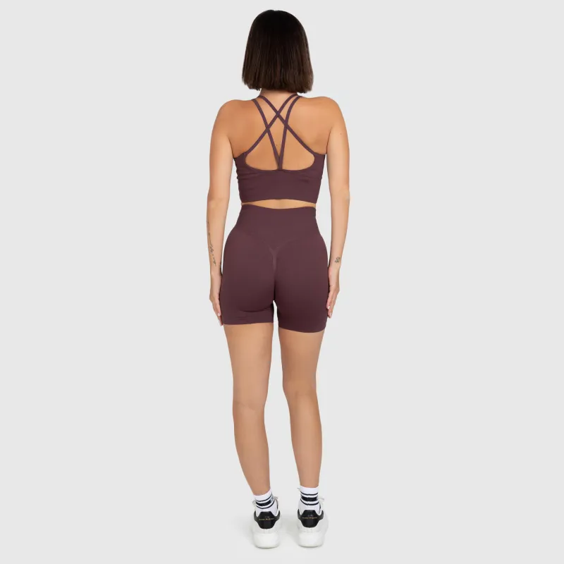 Set sport damă Iron Aesthetics Ultimate short, plum-16
