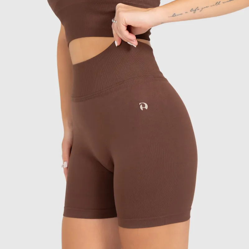 Set sport damă Iron Aesthetics Ultimate short, maro-9