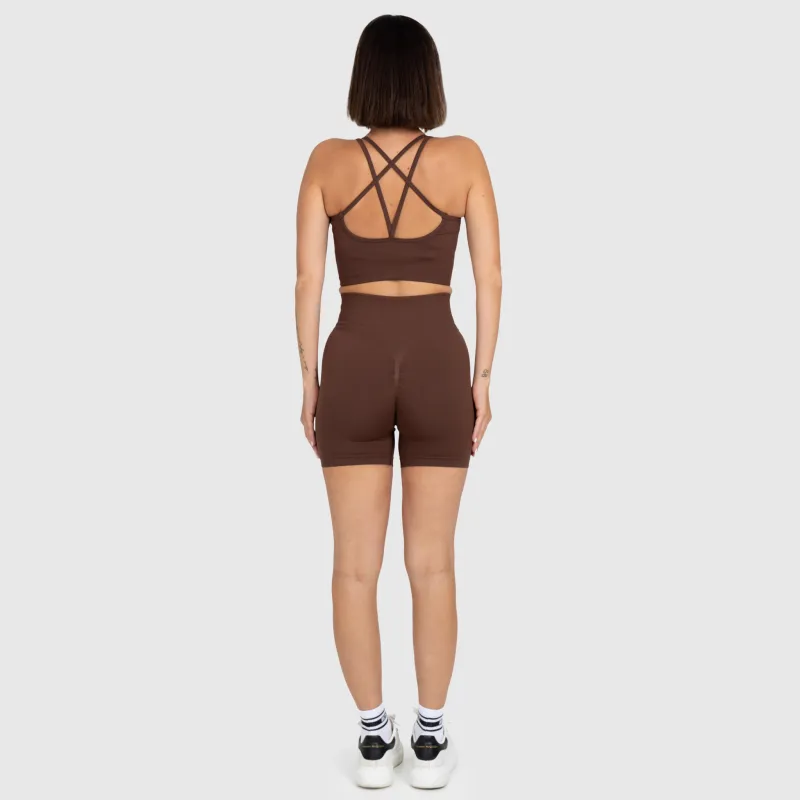 Set sport damă Iron Aesthetics Ultimate short, maro-16