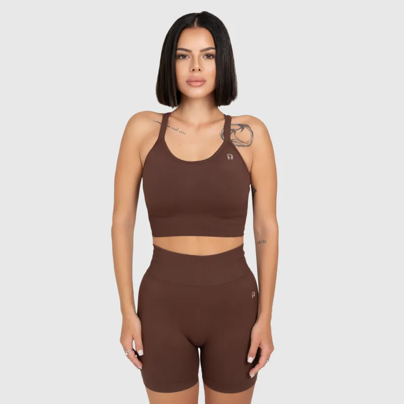 Set sport damă Iron Aesthetics Ultimate short, maro-2