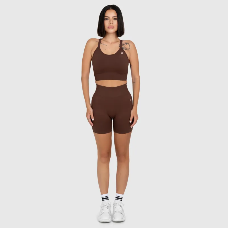 Set sport damă Iron Aesthetics Ultimate short, maro-15