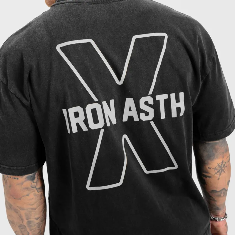 Tricou bărbați Iron Aesthetics X Washed, negru-7