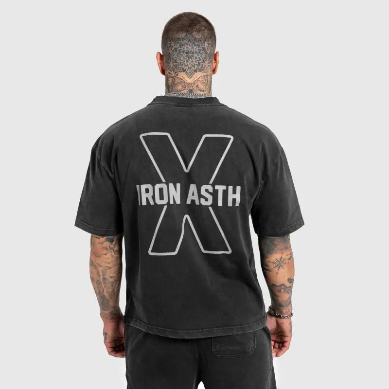 Tricou bărbați Iron Aesthetics X Washed, negru-6