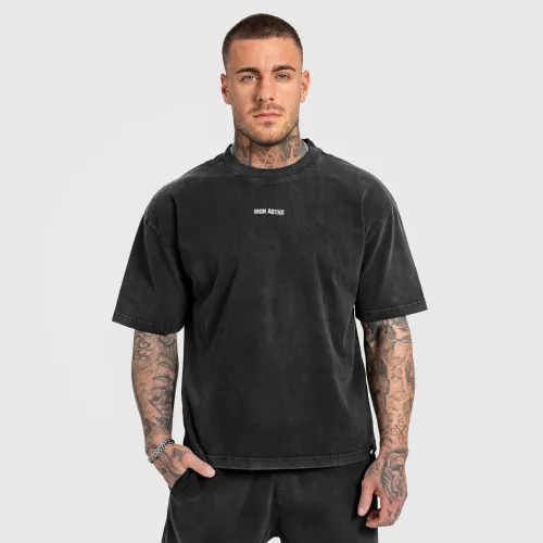 Tricou bărbați Iron Aesthetics X Washed, negru