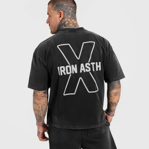 Tricou bărbați Iron Aesthetics X Washed, negru