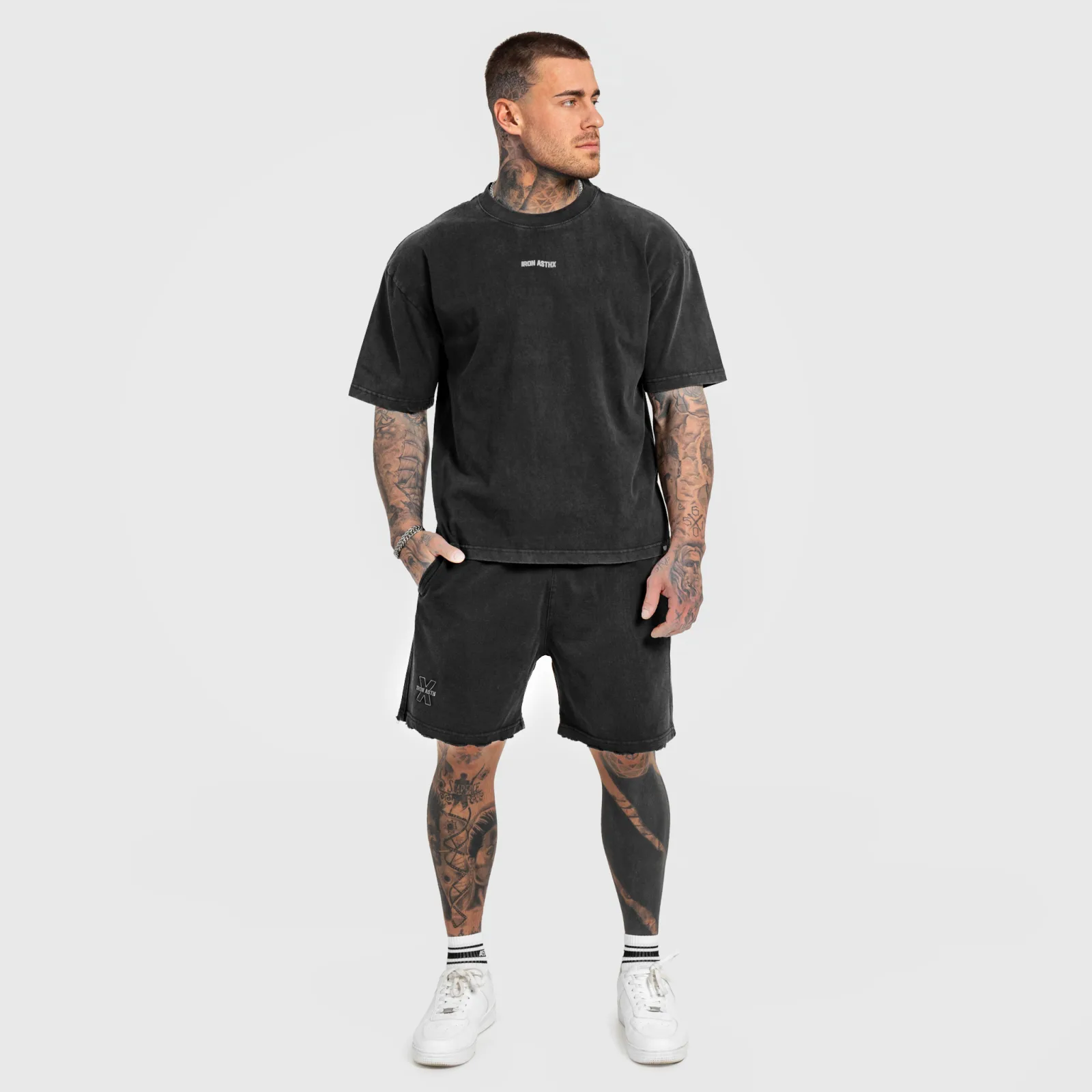 Set bărbați Iron Aesthetics X Washed, negru-1