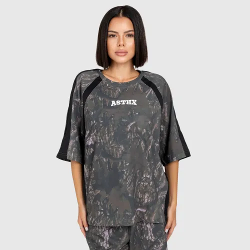 Tricou damă Camo tree, dark