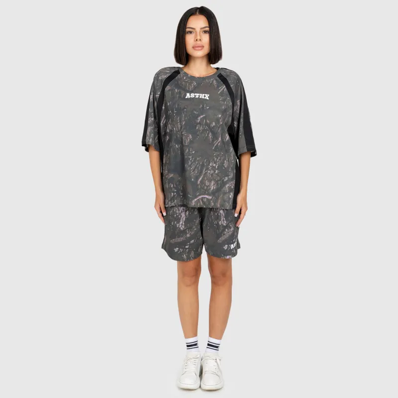 Șorturi damă Iron Aesthetics Camo tree, dark-15