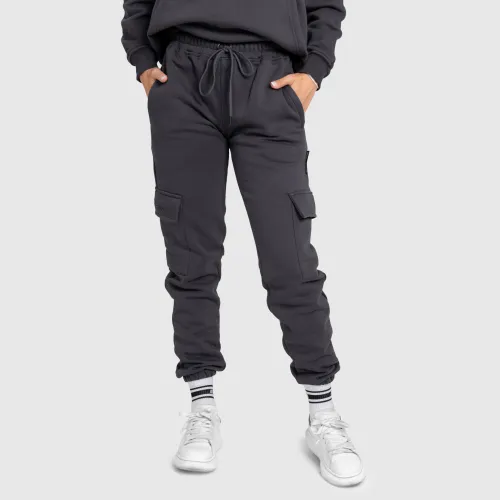 Pantaloni de trening damă Cargo, gri