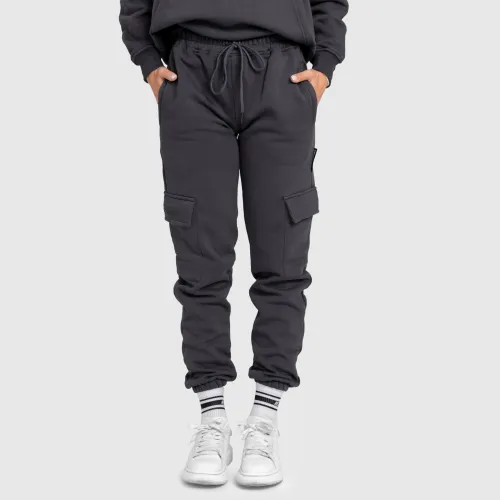 Pantaloni de trening damă Cargo, gri