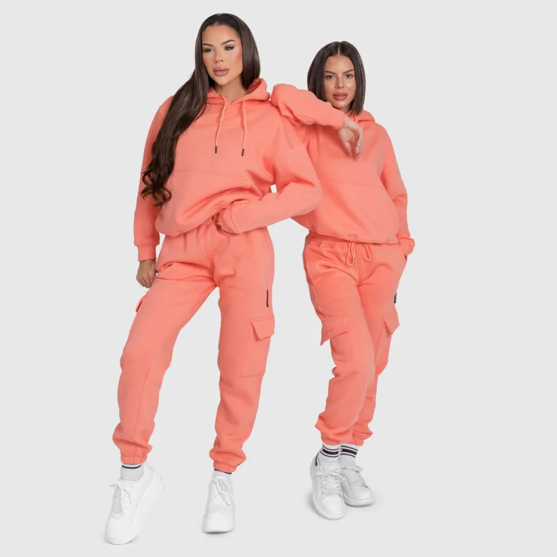 Set oversize damă Iron Aesthetics Cargo, roz somon-7