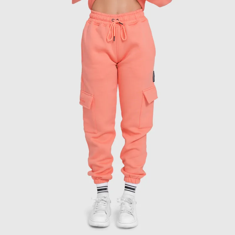 Set oversize damă Iron Aesthetics Cargo, roz somon-14