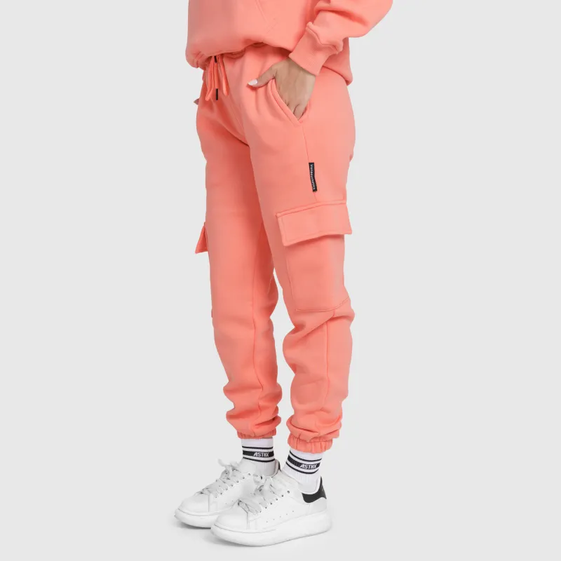 Set oversize damă Iron Aesthetics Cargo, roz somon-16