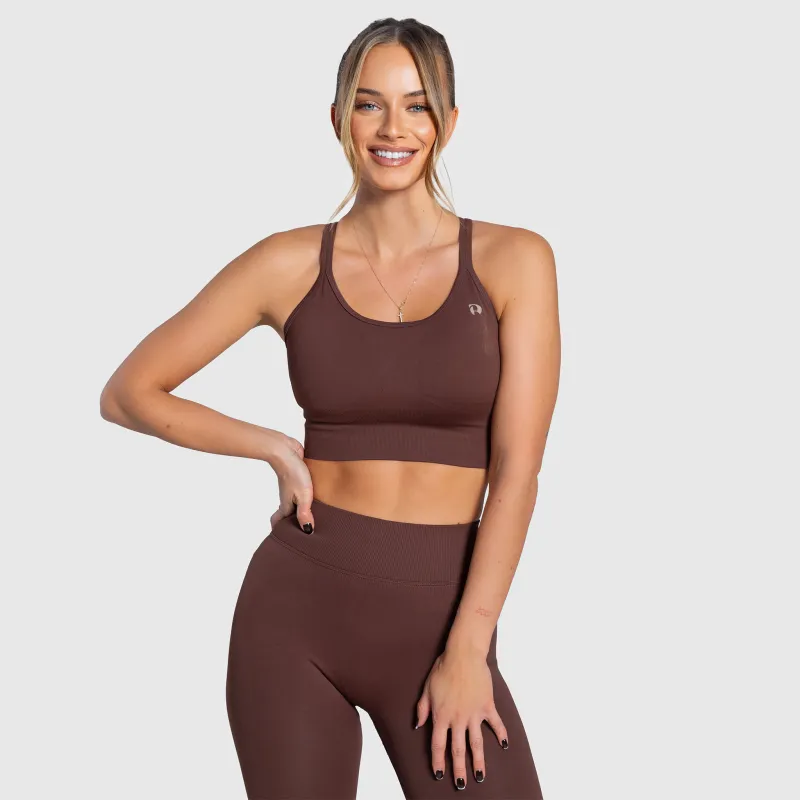 Bustieră sport damă Iron Aesthetics Ultimate, maro-3