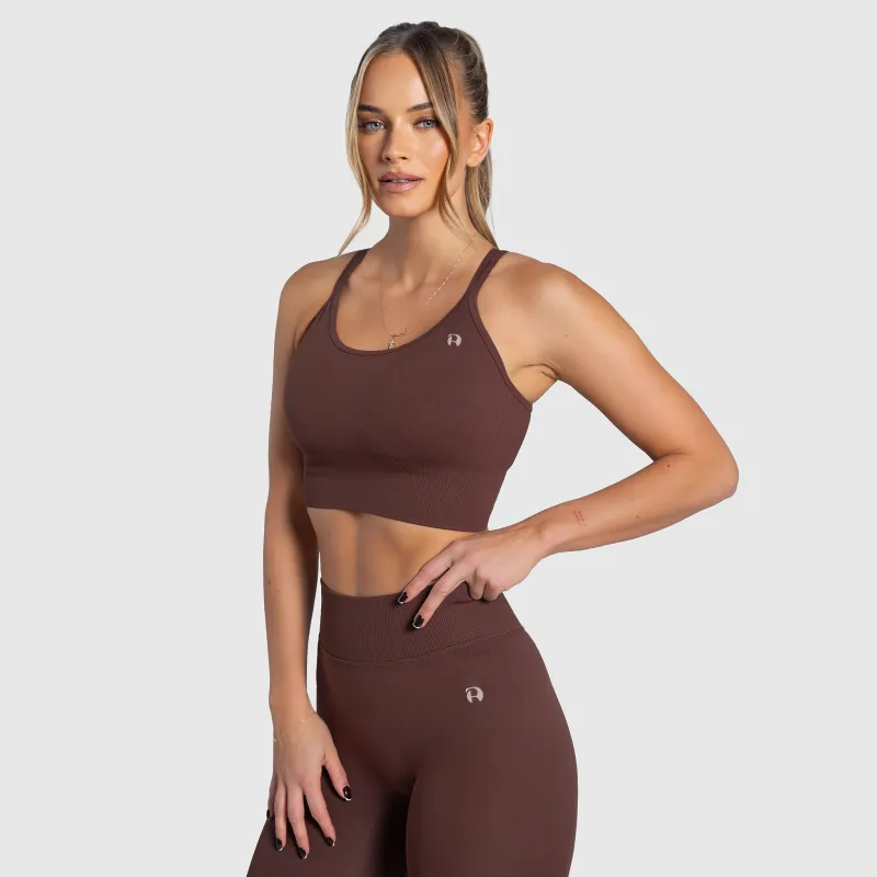 Bustieră sport damă Iron Aesthetics Ultimate, maro-4