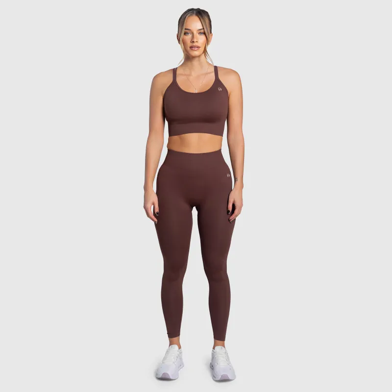 Bustieră sport damă Iron Aesthetics Ultimate, maro-7