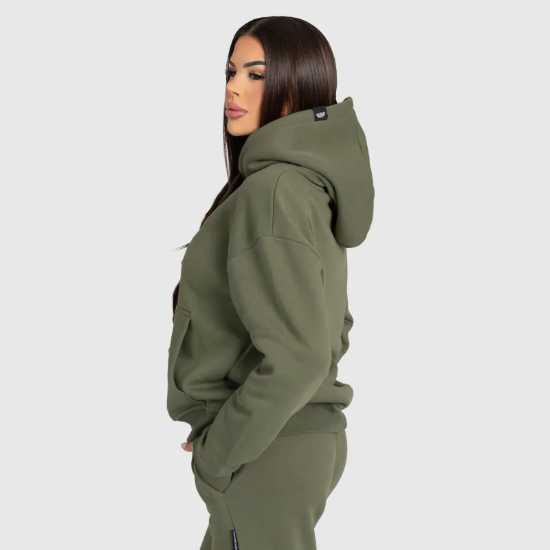 Hanorac damă Iron Aesthetics Cargo, verde-3