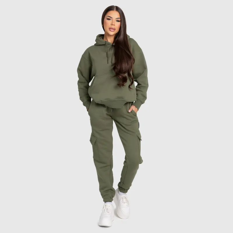 Hanorac damă Iron Aesthetics Cargo, verde-6