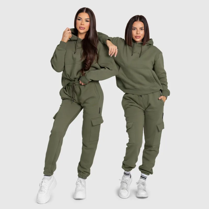 Hanorac damă Iron Aesthetics Cargo, verde-11