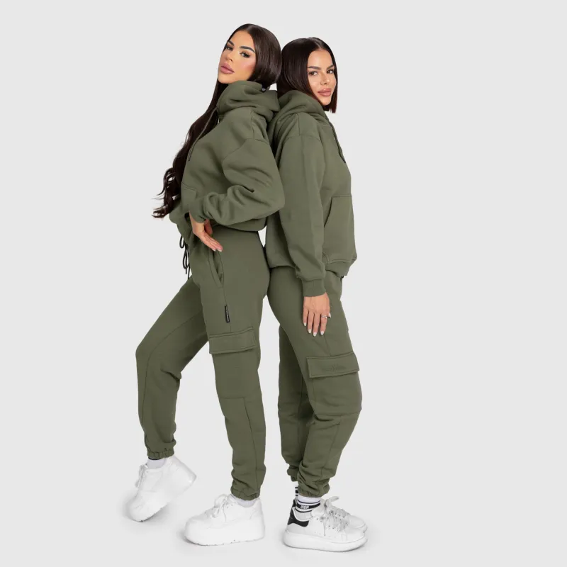Hanorac damă Iron Aesthetics Cargo, verde-13