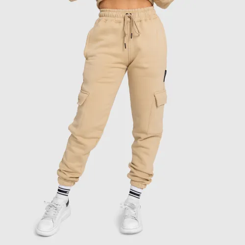 Pantaloni de trening damă Cargo, bej