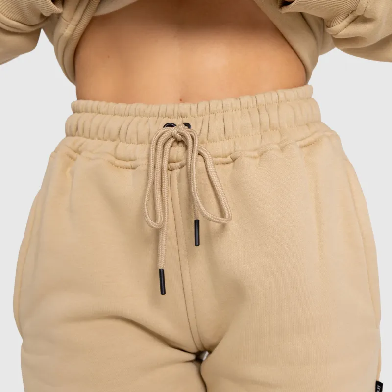 Pantaloni de trening damă Iron Aesthetics Cargo, bej-10