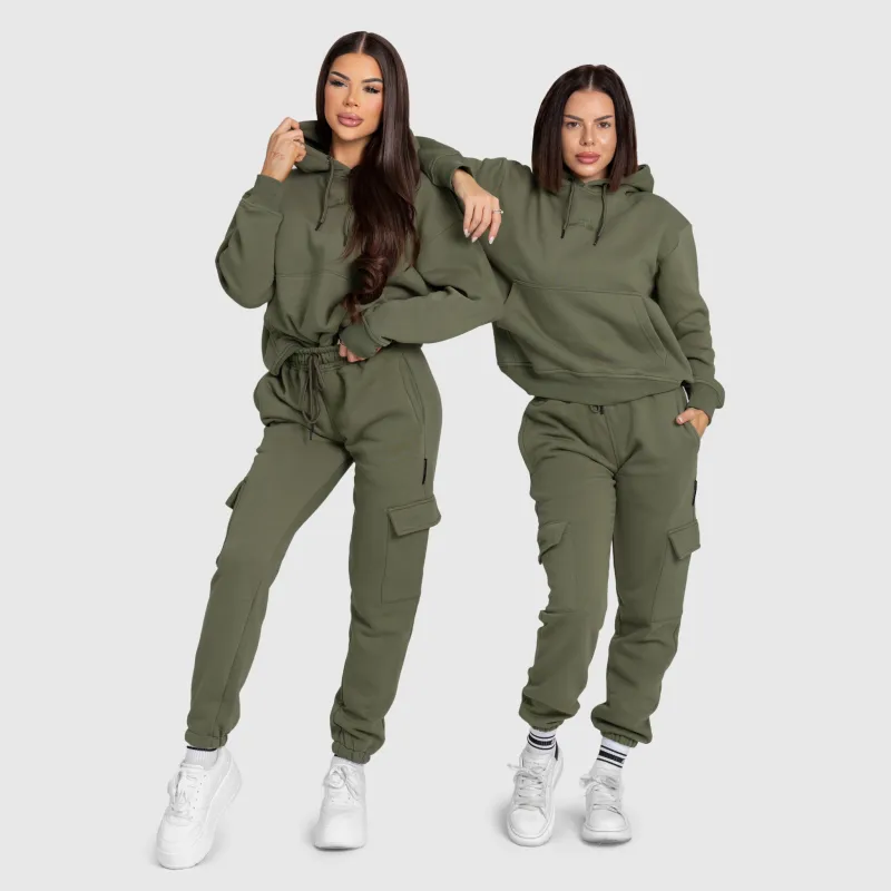 Set oversize damă Iron Aesthetics Cargo, verde-8