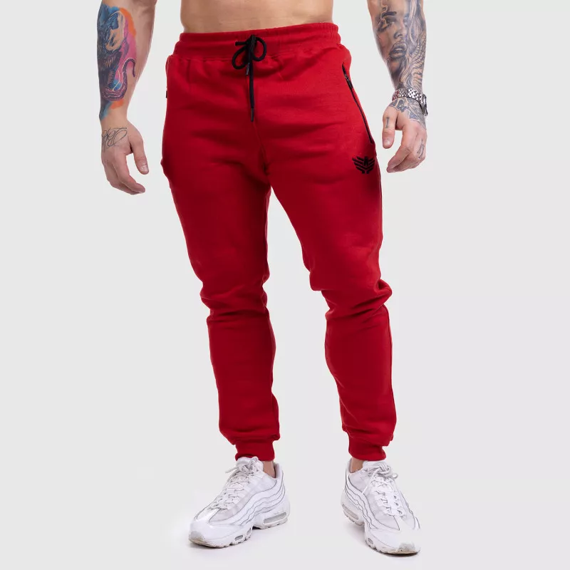 Pantaloni de trening Jogger Iron Aesthetics Round, roșii-1
