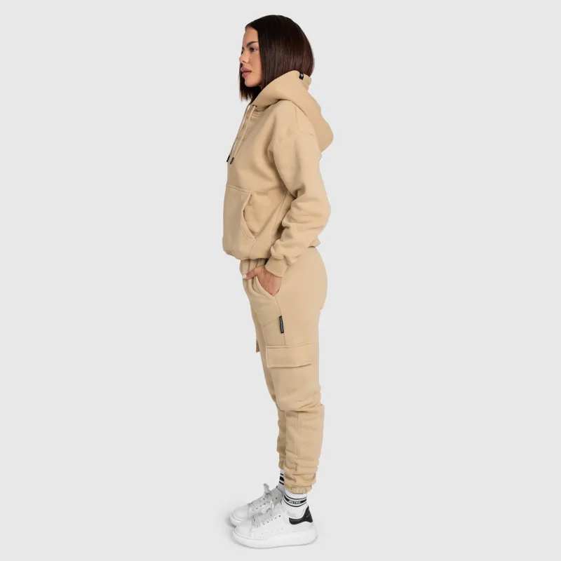 Set oversize damă Iron Aesthetics Cargo, bej-3