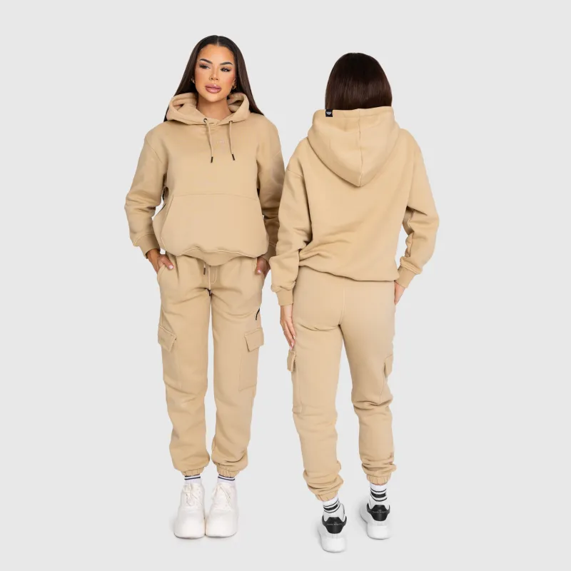 Set oversize damă Iron Aesthetics Cargo, bej-6