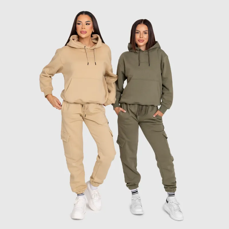 Set oversize damă Iron Aesthetics Cargo, bej-8