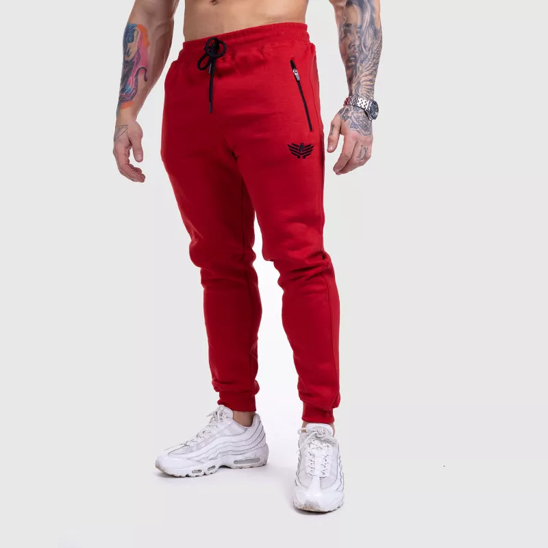 Pantaloni de trening Jogger Iron Aesthetics Round, roșii-4