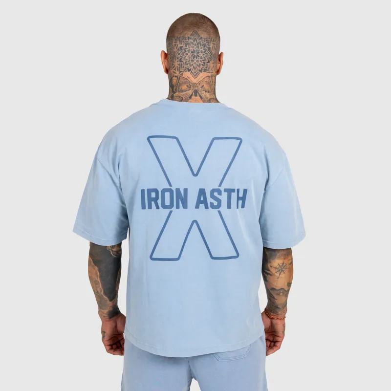Férfi szett Iron Aesthetics X Washed, kék-7