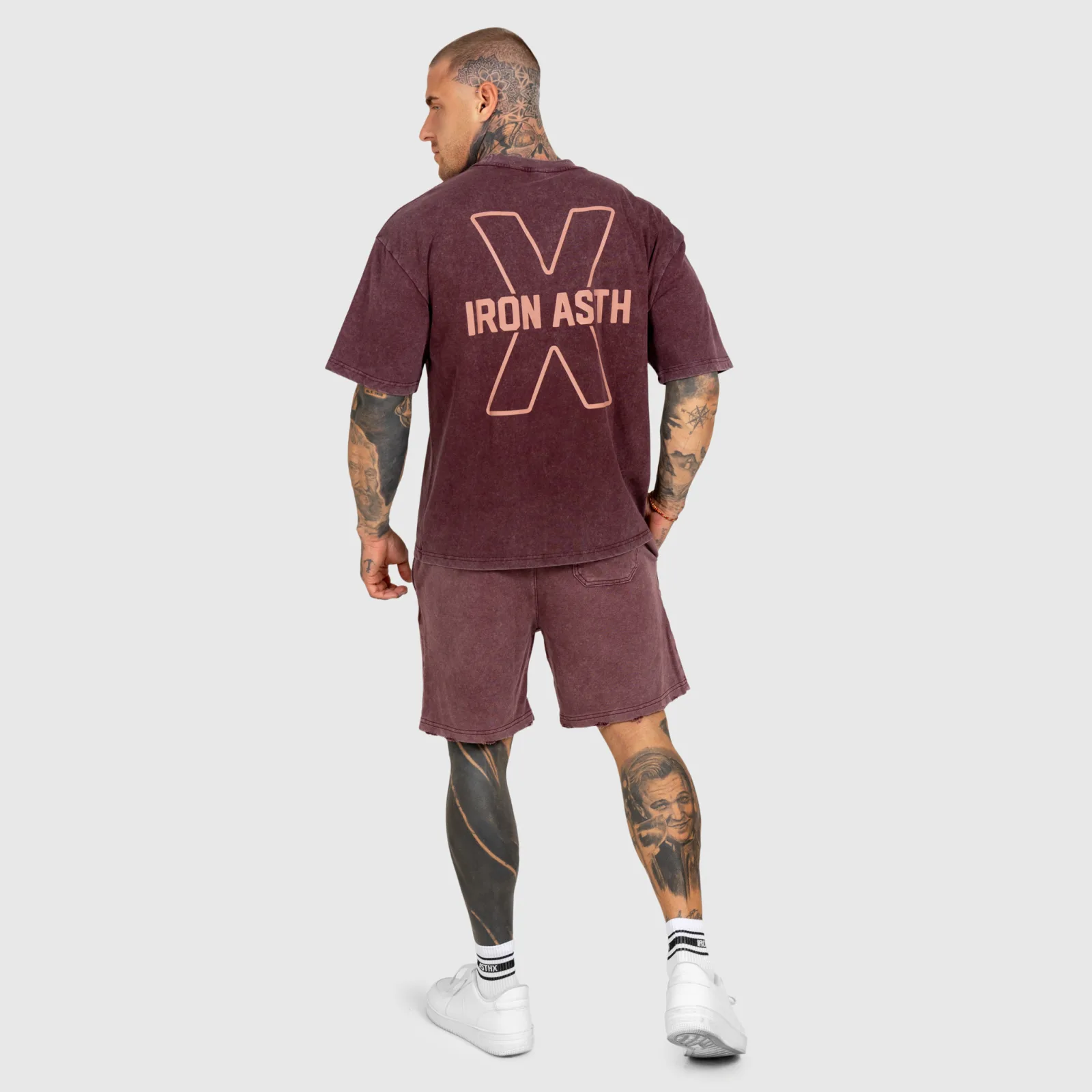 Set bărbați Iron Aesthetics X Washed, bordo-1