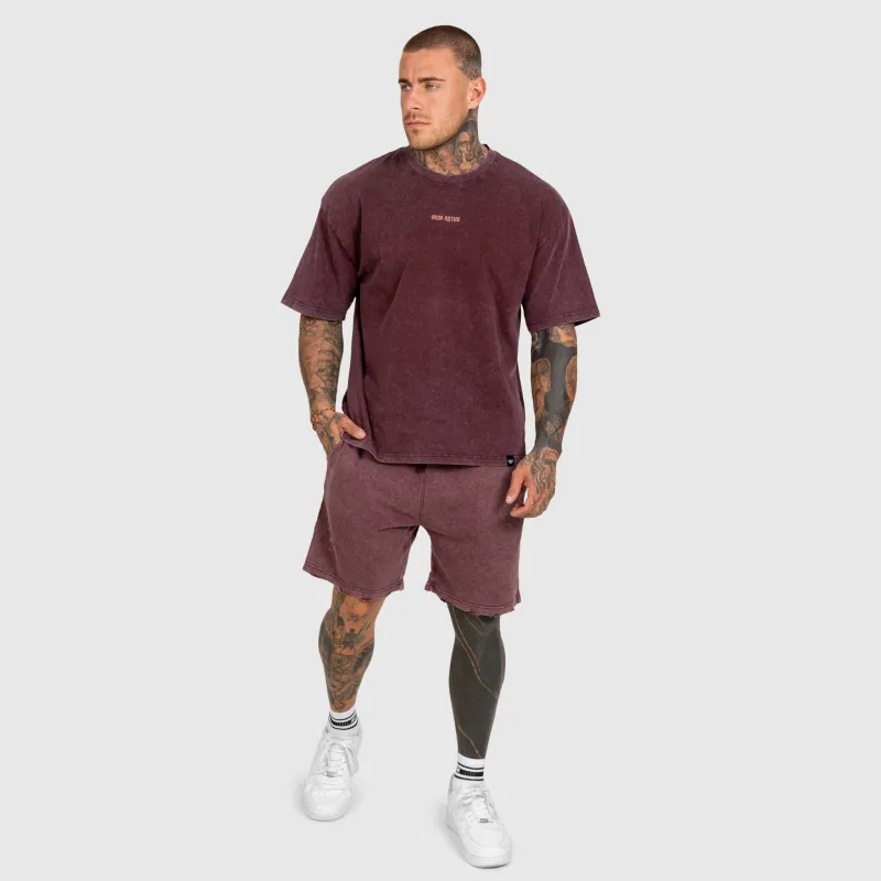 Set bărbați Iron Aesthetics X Washed, bordo-3