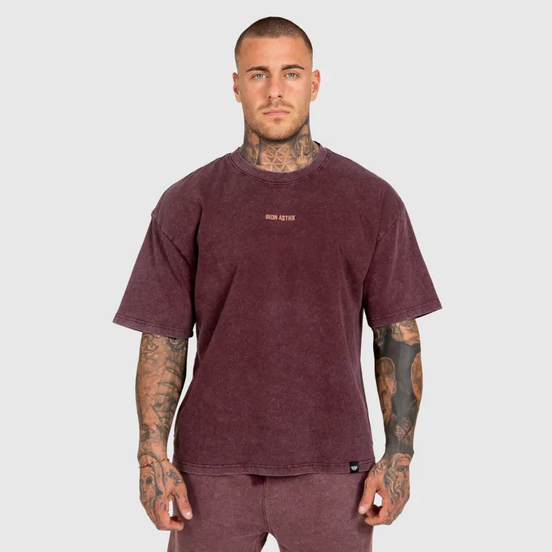 Set bărbați Iron Aesthetics X Washed, bordo-5