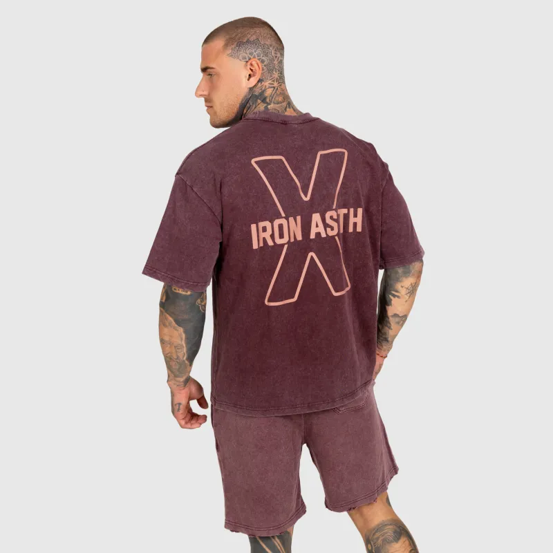 Set bărbați Iron Aesthetics X Washed, bordo-7